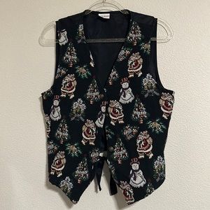 Vintage Christmas Tapestry Vest